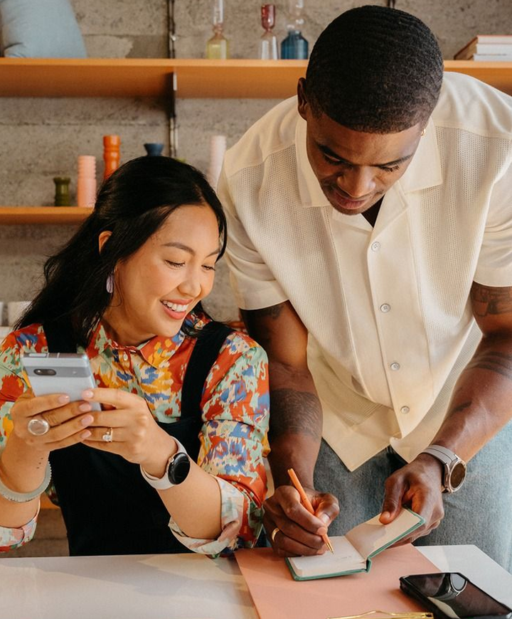 Local business owners collaborating